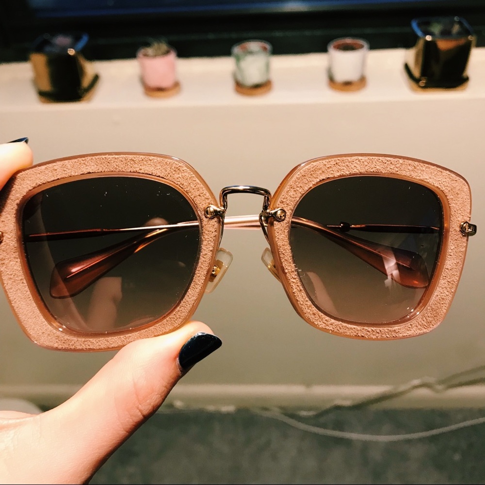 SALE - Miu miu suede frame sunglasses